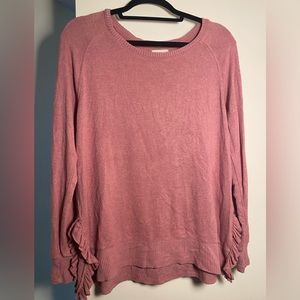 Cupio pink ruffle sweater